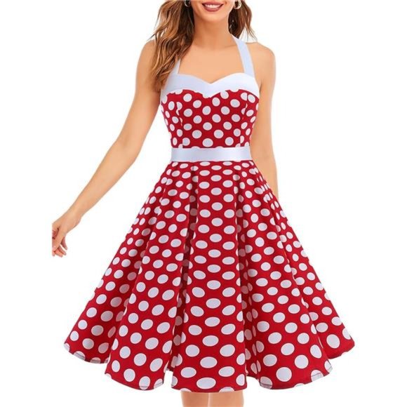 Dresses & Skirts - Vintage Women's Cute 1950s Cocktail Party Retro Dress Audrey Hepburn Style